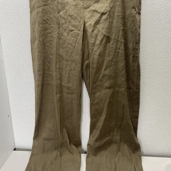 Vince Women's Soft Linen Blend High Rise Pull-On Pants Size XL | Color: Olive - Picture 4 of 7